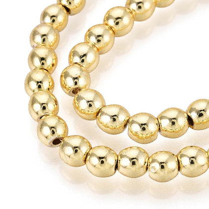 Metal Beads - Metal Spacers - Gold Beads - Gold Spacers - Spacer Beads - 4mm - 15.7" Strand - (B419)