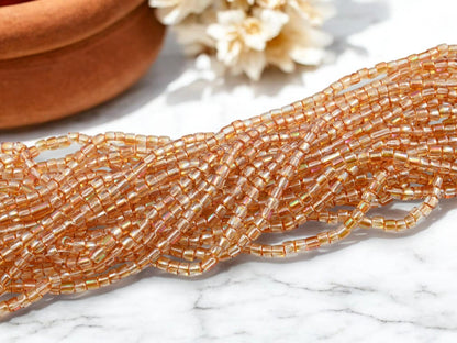 Czech Glass Beads - Seed Beads - Aged Picasso Beads - Bugle Beads - Aged Picasso Beads - 4mm - 20" Strand - (2468)