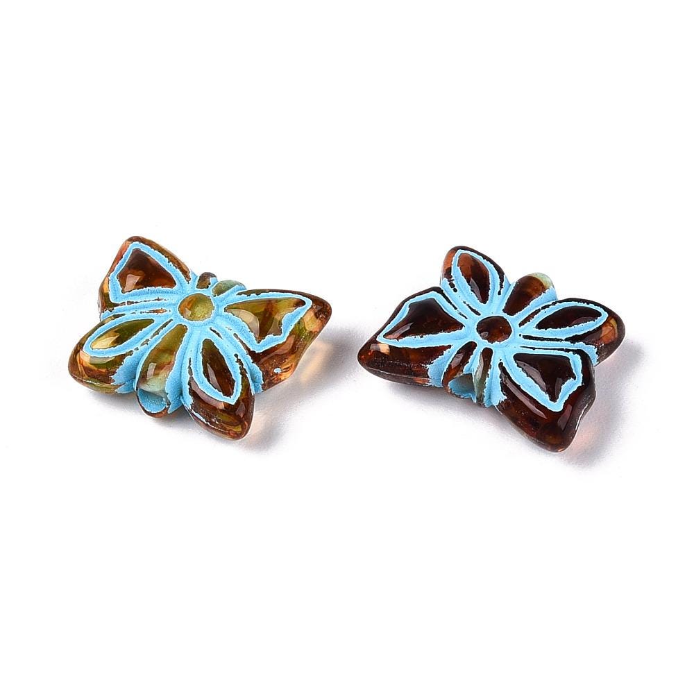 Butterfly Beads - Lightweight Beads - Acrylic Beads - 15x11mm - 15pcs - (5419)