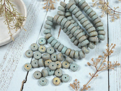 Heishi Beads - Czech Glass Beads - Spacer Beads - Picasso Beads - Rondelle Beads - 8x4mm - 25pcs - (6178)