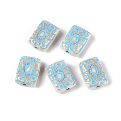 Sun Beads - Focal Beads - Rectangle Beads - Lightweight Beads - Acrylic Beads - 19x13mm - 12pcs - (3428)