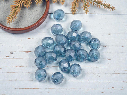 Czech Glass Beads - Fire Polished Beads - Round Beads - 8mm Beads - 20pcs - (3616)