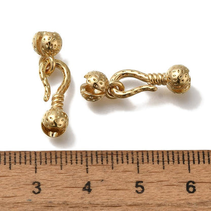Metal Clasps - S Hook Clasp - Cord Ends - Gold Clasps - 5pcs - 16x7x6mm - Choose Silver or Gold