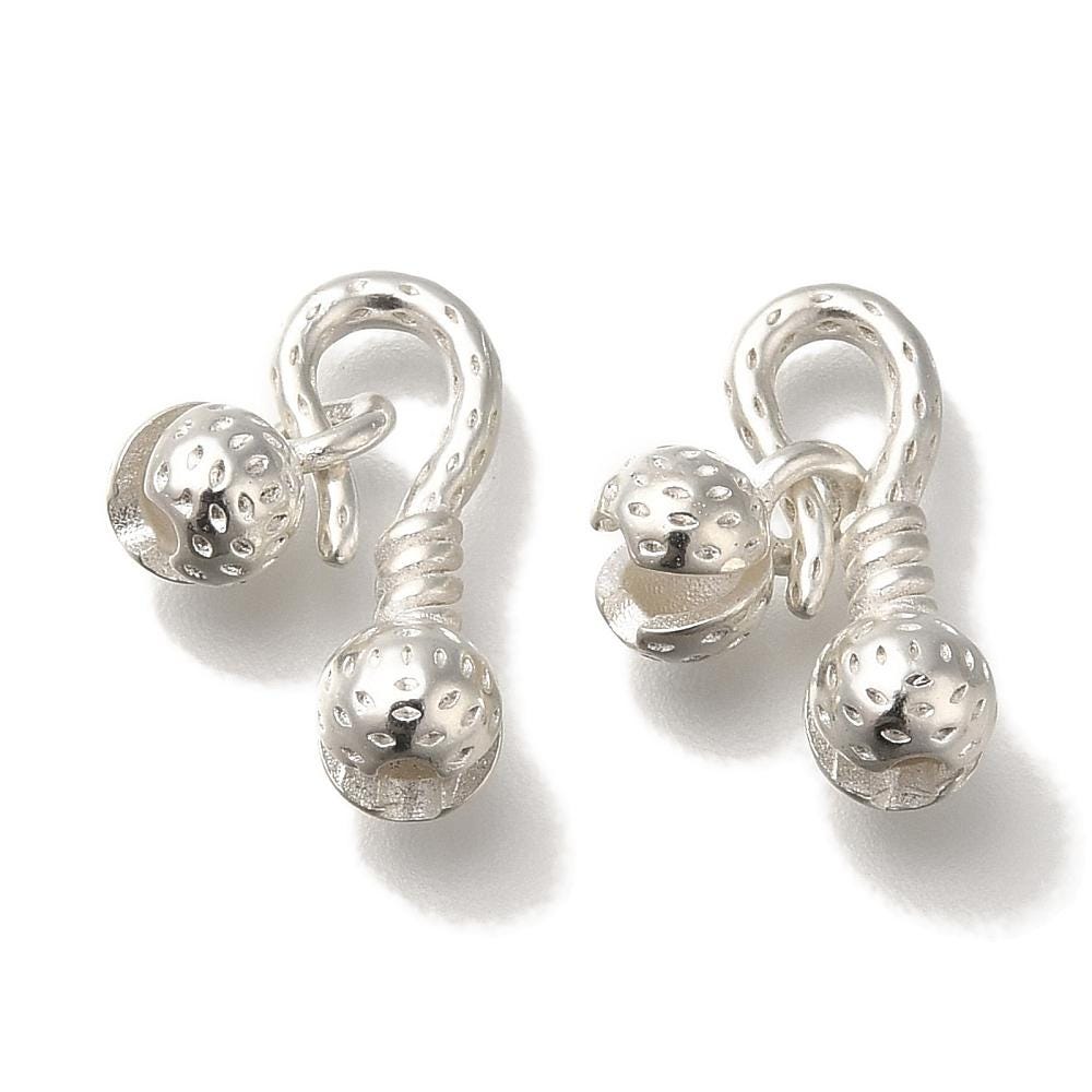 Metal Clasps - S Hook Clasp - Cord Ends - Gold Clasps - 5pcs - 16x7x6mm - Choose Silver or Gold