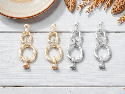 Metal Clasps - Fold Over Clasp - Snap Lock Clasp - Cord Ends - Gold Clasps - Silver Clasps - 1pcs - 54x17mm
