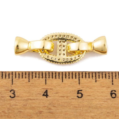 Metal Clasps - Rhinestone Clasp - Fold Over Clasp - Snap Lock Clasp - Cord Ends - Gold Clasps - Silver Clasps - 1pcs - 29x10mm