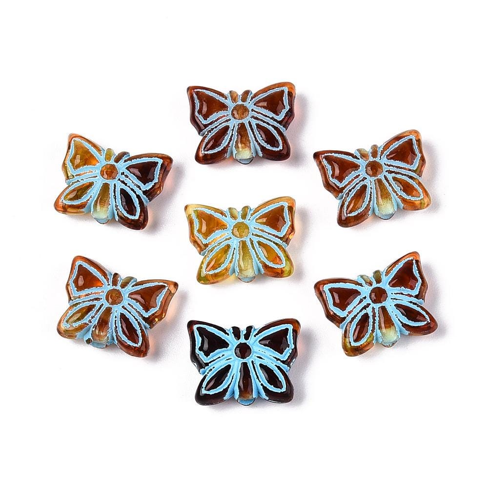Butterfly Beads - Lightweight Beads - Acrylic Beads - 15x11mm - 15pcs - (5419)
