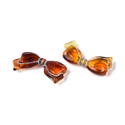 Bow Beads - Lightweight Beads - Acrylic Beads - 14x29mm - 10pcs - (4938)