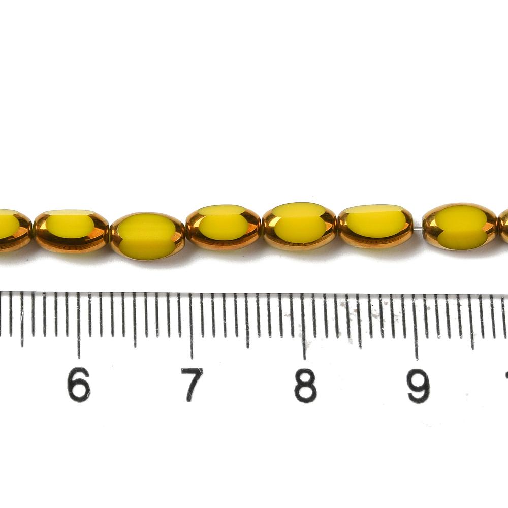 Table Cut Beads - Glass Beads - Electroplated Glass - 5x7mm - 14" Strand - (360)