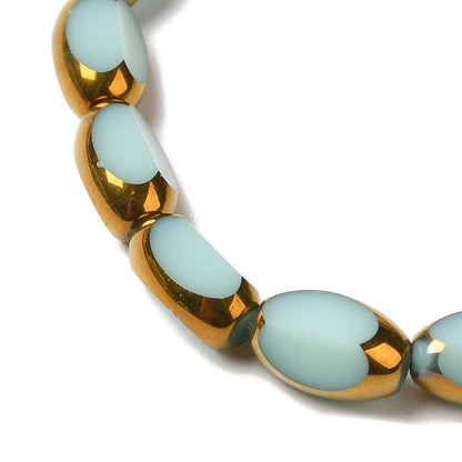 Table Cut Beads - Glass Beads - Electroplated Glass - 5x7mm - 14" Strand - (5866)