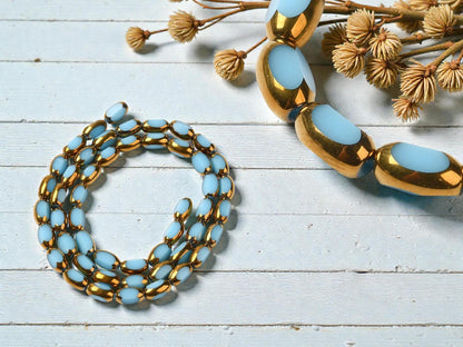 Table Cut Beads - Glass Beads - Electroplated Glass - 5x7mm - 14" Strand - (2959)