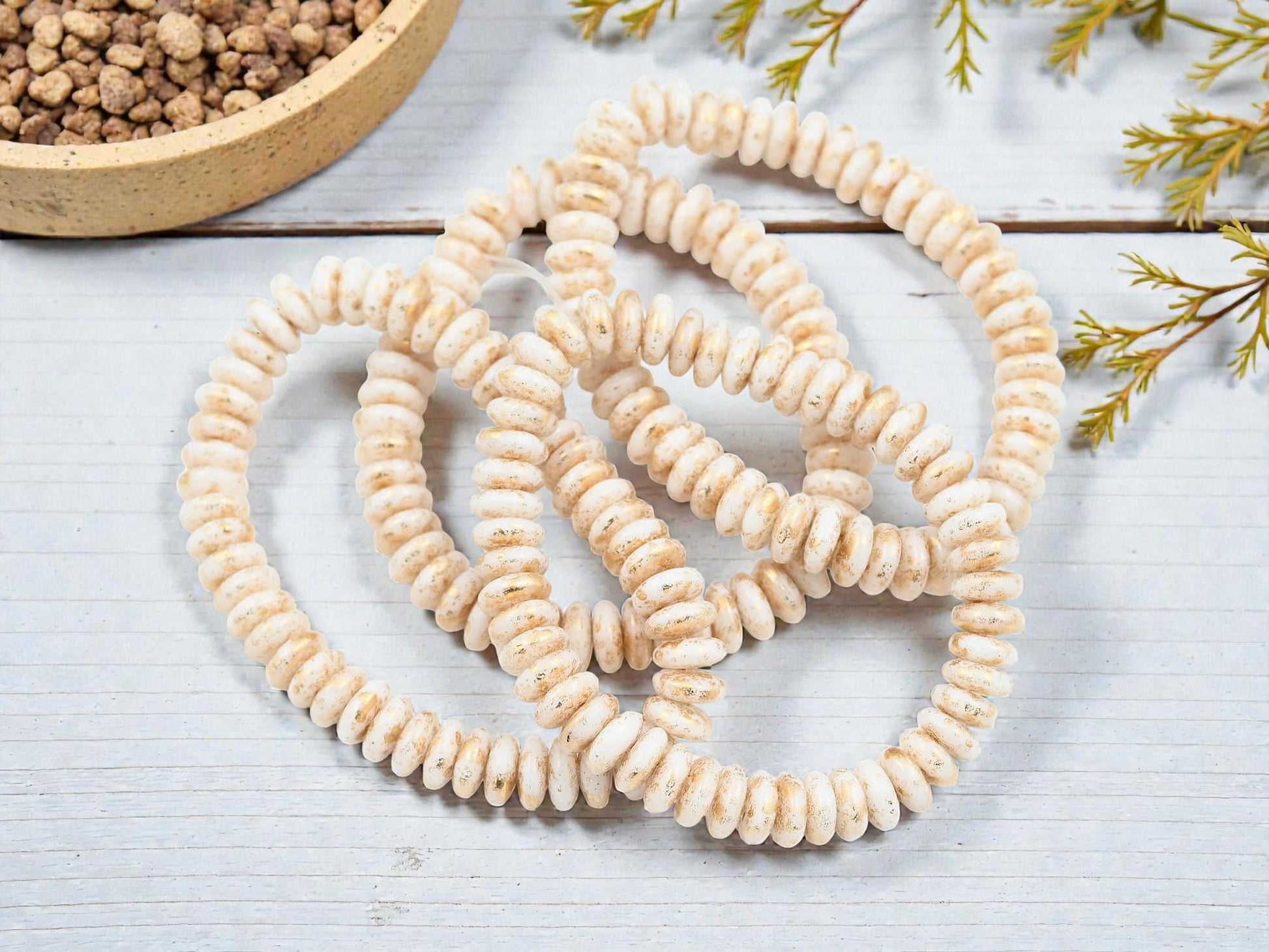 Czech Glass Beads - Rondelle Beads - Spacer Beads - 6mm Beads - Donut Beads - 6x2mm - 50pcs - (560)
