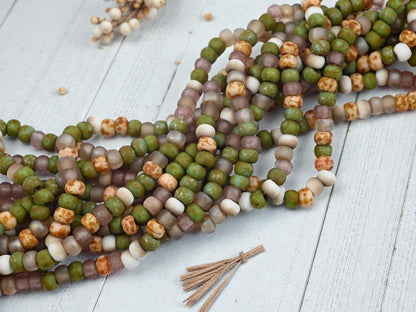 Picasso Seed Beads - Aged Picasso Beads - Czech Glass Beads - Size 2 Seed Beads - 2/0 - 20" Strand - (B408)