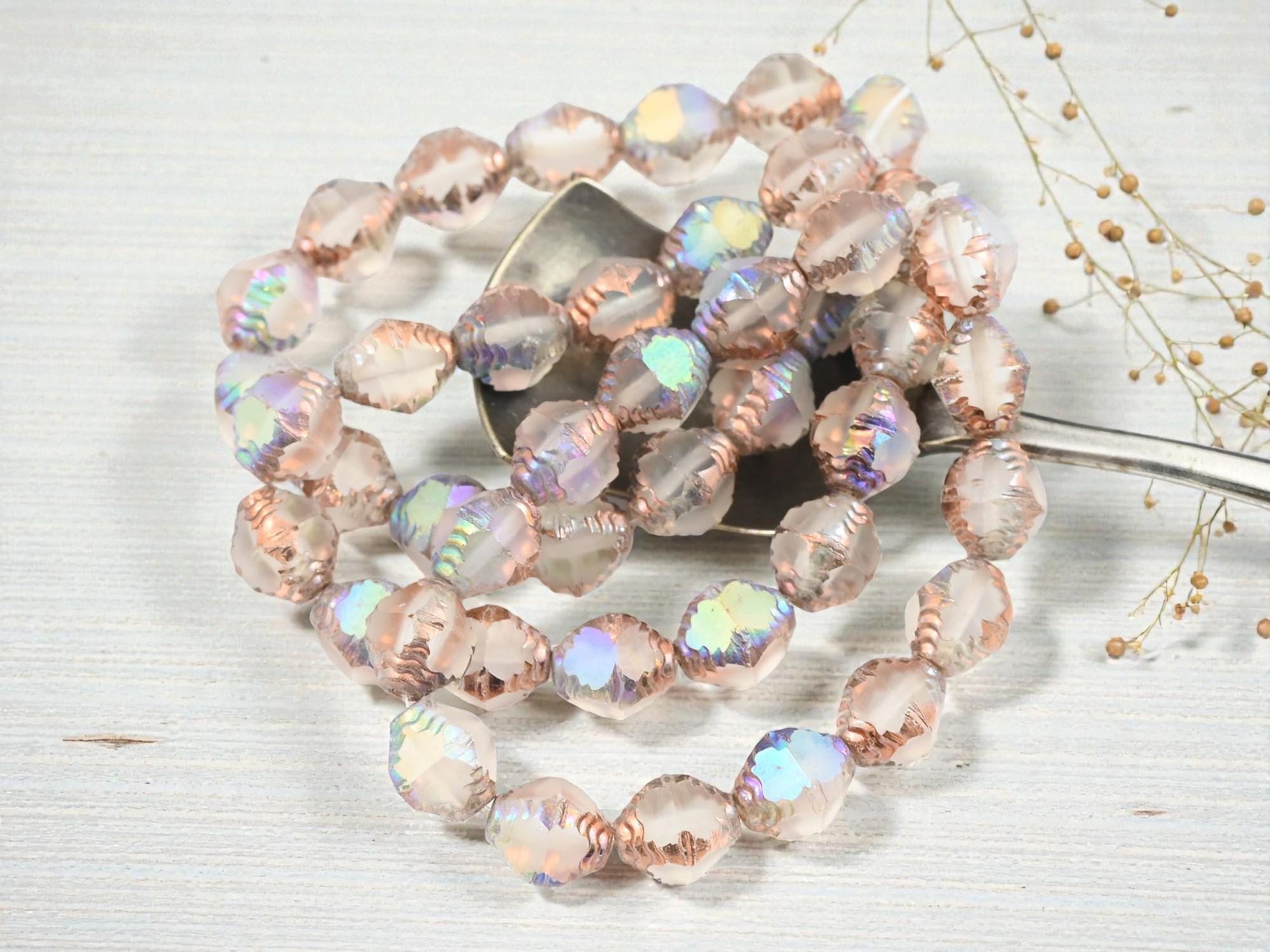 Czech Glass Beads - Picasso Beads - Bicone Beads - Faceted Beads - 10x8mm - 15pcs - (5354)