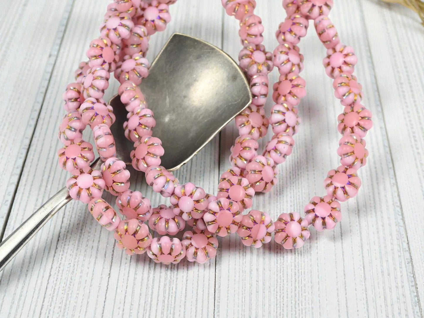 New Czech Beads - Czech Glass Beads - Flower Beads - Cactus Flower - 9mm - 25pcs - (1731)