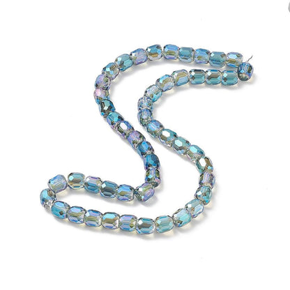 Glass Beads - Barrel Beads - Crystal Beads - Electroplated Glass - 11x10mm - 10pcs - (A569)