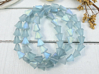 Czech Glass Beads - Lily Flower Beads - Flower Beads - Vintage Style - 10mm - 20pcs - (A464)