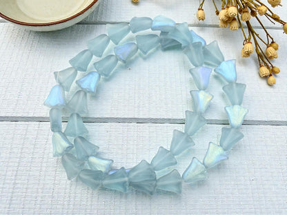 Czech Glass Beads - Lily Flower Beads - Flower Beads - Vintage Style - 10mm - 20pcs - (A464)