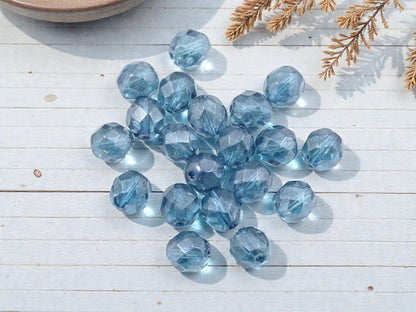 Czech Glass Beads - Fire Polished Beads - Round Beads - 8mm Beads - 20pcs - (3616)