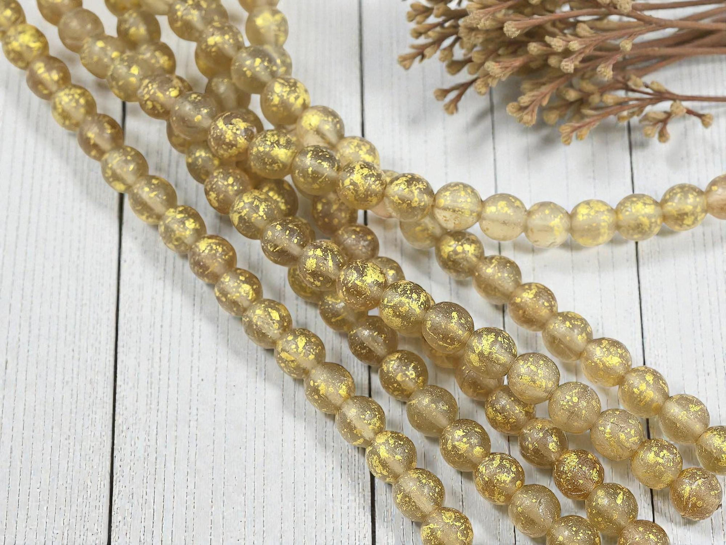 Czech Glass Beads - Round Beads - Druk Beads - Picasso Beads - 8mm Beads - 20pcs - (4766)