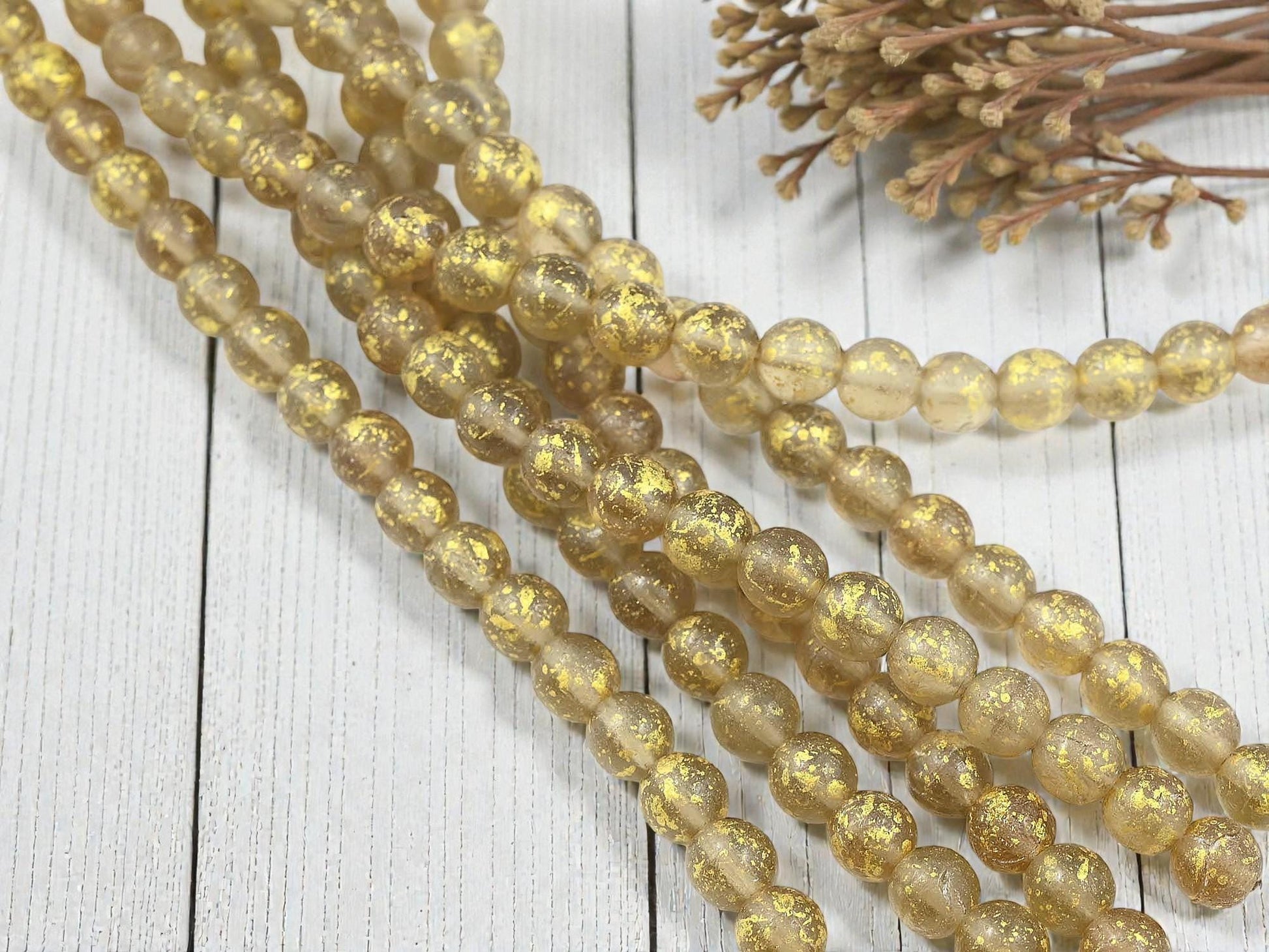 Czech Glass Beads - Round Beads - Druk Beads - Picasso Beads - 8mm Beads - 20pcs - (4766)