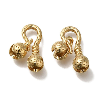 Metal Clasps - S Hook Clasp - Cord Ends - Gold Clasps - 5pcs - 16x7x6mm - Choose Silver or Gold