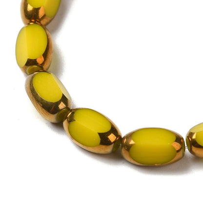 Table Cut Beads - Glass Beads - Electroplated Glass - 5x7mm - 14" Strand - (360)