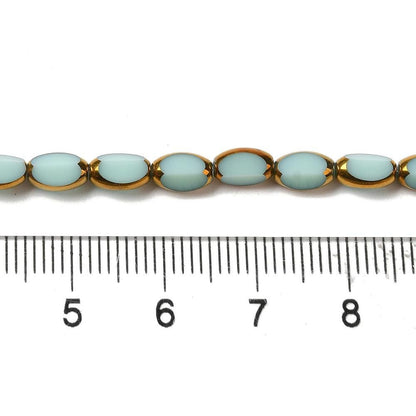 Table Cut Beads - Glass Beads - Electroplated Glass - 5x7mm - 14" Strand - (5866)