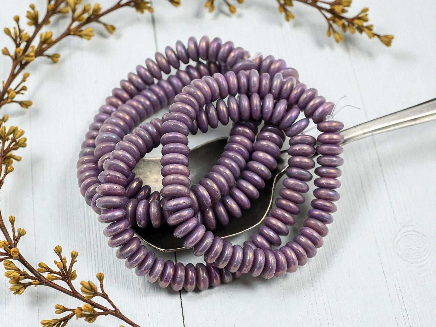 Czech Glass Beads - Rondelle Beads - Spacer Beads - 6mm Beads - Donut Beads - 6x2mm - 50pcs - (1399)