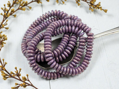 Czech Glass Beads - Rondelle Beads - Spacer Beads - 6mm Beads - Donut Beads - 6x2mm - 50pcs - (1399)