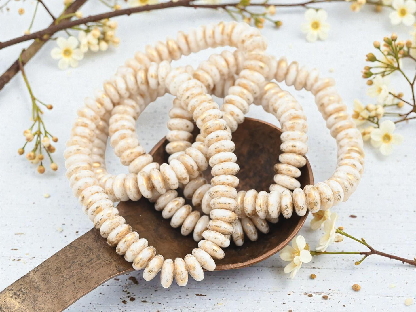 Czech Glass Beads - Rondelle Beads - Spacer Beads - 6mm Beads - Donut Beads - 6x2mm - 50pcs - (560)