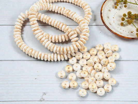 Czech Glass Beads - Rondelle Beads - Spacer Beads - 6mm Beads - Donut Beads - 6x2mm - 50pcs - (560)