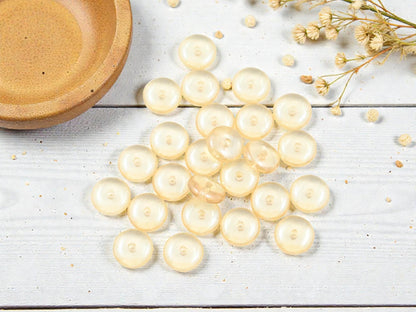 Czech Glass Rondelle Spacer Beads - Champagne Lumi - 8x3mm - 25pcs - (4217)