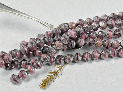 Czech Glass Beads - Picasso Beads - Central Cut - Round Beads - Baroque Beads - 8mm - 16pcs - (2530)