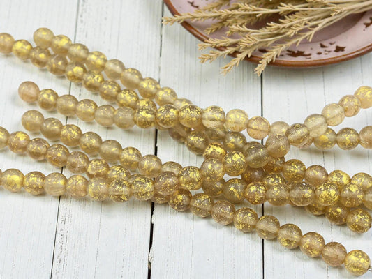 Czech Glass Beads - Round Beads - Druk Beads - Picasso Beads - 8mm Beads - 20pcs - (4766)