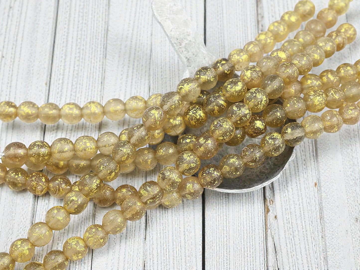 Czech Glass Beads - Round Beads - Druk Beads - Picasso Beads - 8mm Beads - 20pcs - (4766)