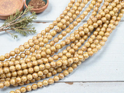 Picasso Beads - Czech Glass Beads - Round Druk Beads - 5mm - 39pcs - (B612)