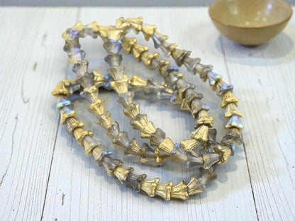 Czech Glass Beads - Bell Flower - Small Flower Beads - 5x6mm - 30pcs - (5502)