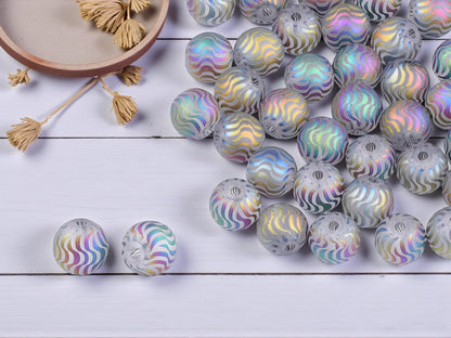 8mm Beads - Electroplated Beads - Chinese Glass - Round Beads - Bulk Glass Beads - 20pcs - (A613)