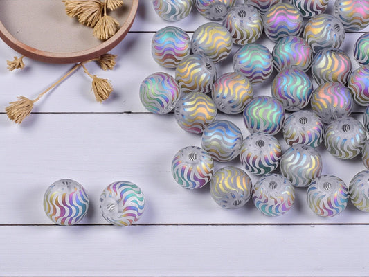 8mm Beads - Electroplated Beads - Chinese Glass - Round Beads - Bulk Glass Beads - 20pcs - (A613)