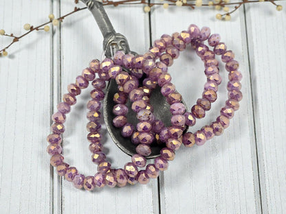 Czech Glass Beads - Picasso Beads - Rondelle Beads - Fire Polished Beads - 30pcs - 3x5mm - (5984)