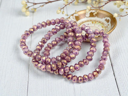 Czech Glass Beads - Picasso Beads - Rondelle Beads - Fire Polished Beads - 30pcs - 3x5mm - (5984)