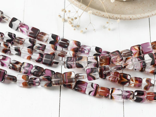 German Glass Beads - Vintage German Beads - Cane Glass - 10mm - 20pcs - (B306)