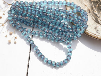 Picasso Beads - Cathedral Beads - Czech Glass Beads - Picasso Beads - Fire Polish Beads - 4mm - 40pcs - (3720)