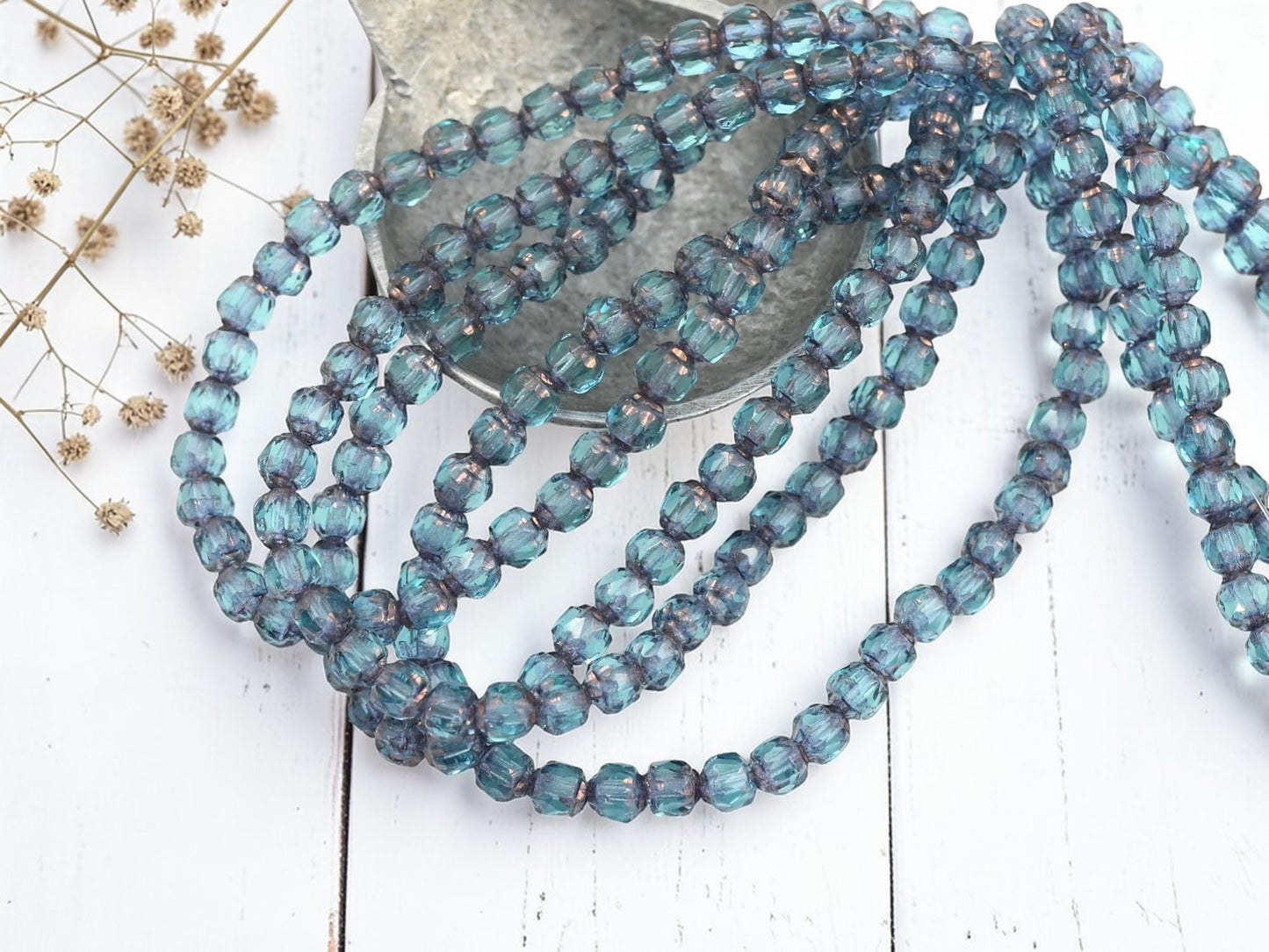 Picasso Beads - Cathedral Beads - Czech Glass Beads - Picasso Beads - Fire Polish Beads - 4mm - 40pcs - (3720)