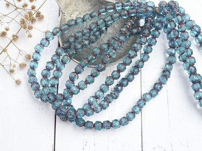 Picasso Beads - Cathedral Beads - Czech Glass Beads - Picasso Beads - Fire Polish Beads - 4mm - 40pcs - (3720)