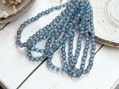 Picasso Beads - Cathedral Beads - Czech Glass Beads - Picasso Beads - Fire Polish Beads - 4mm - 40pcs - (3720)