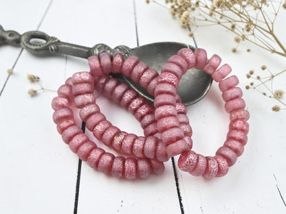 Heishi Beads - Czech Glass Beads - Spacer Beads - Rondelle Beads - 8x4mm - 25pcs - (2898)