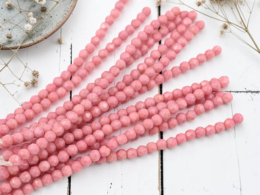 Picasso Beads - Czech Glass Beads - Round Beads - Fire Polished Beads - 25pcs - 5mm - (1694)