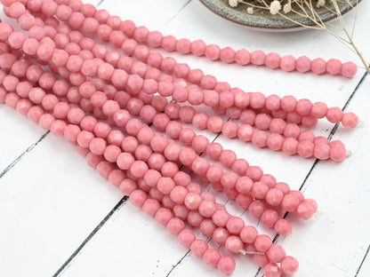 Picasso Beads - Czech Glass Beads - Round Beads - Fire Polished Beads - 25pcs - 5mm - (1694)